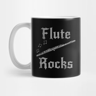 Flute Rocks, Flutist Goth Heavy Rock Musician Mug